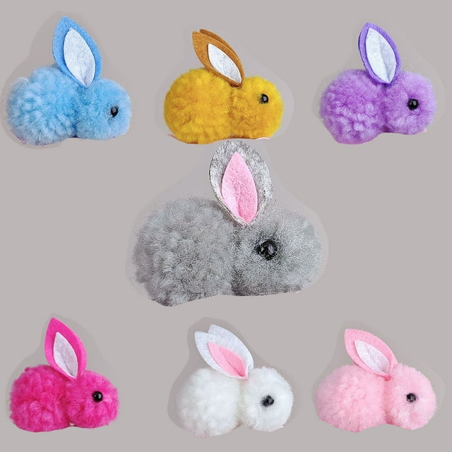 Pinzas de peluche de conejito de Pascua - Pasadores antideslizantes para mujeres y adolescentes, accesorios festivos de primavera para el pelo