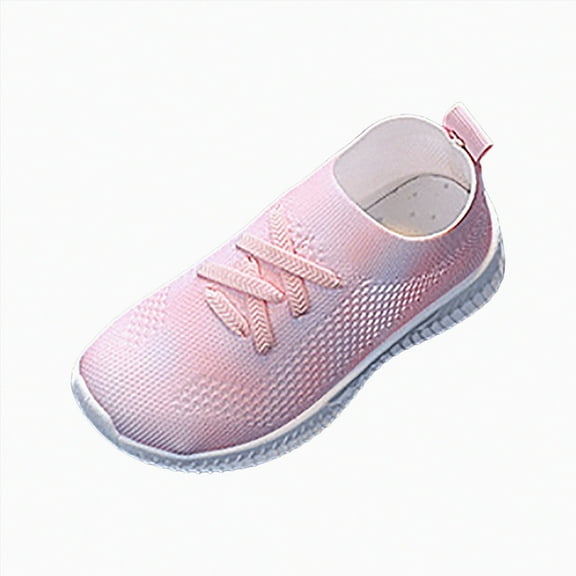 NIEWTR Girl's Twinkle Sparks Light-Up Sneakers, Cushioned Comfort, Flexible Sole Walking/Running Tennis Shoes for Toddler Girls Casual Shoes (Pink,12)