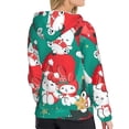 thumbnail image 4 of Lsque Sanrio Pattern Casual Women's Hoodie,Hooded Sweatshirt with Kangaroo Pocket,Pullover Hoodie with Eye-catching Drawstrings-Medium, 4 of 8