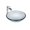 Crystalline / Chrome, variant on VIGO Glass Round Vessel Bathroom Sink in Iridescent with Niko Faucet and Pop-Up Drain in Chrome