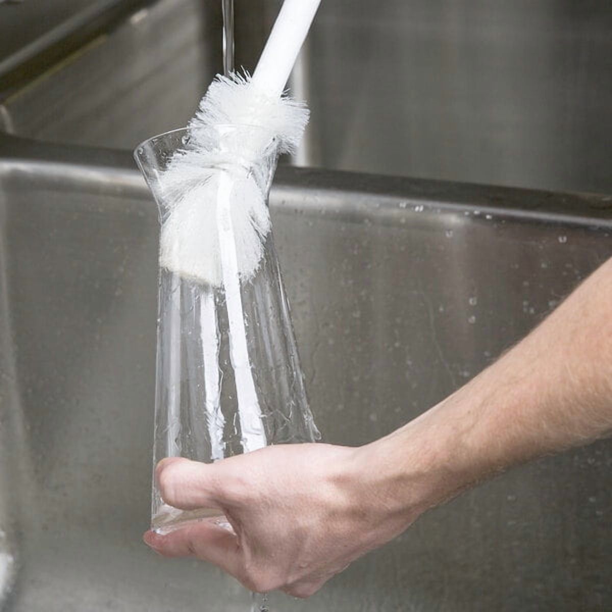 Carlisle Sparta Handle Bottle Brush Pint 12" White 4046600