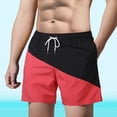 thumbnail image 6 of LpwkSSA Mens Athletic Swim Trunks Side Panel Design Quick Dry Fabric Relaxed Silhouette for Beach Trips Red XXL, 6 of 6
