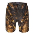 thumbnail image 3 of Zufioo Cool Black Gold Dragon for Men's Casual Beach Shorts, Sports Fitness Quick-drying Drawstring Shorts with Pockets for Home Wear-X-Large, 3 of 6
