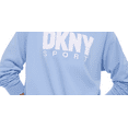 thumbnail image 3 of DKNY Women's Drawstring Hem Hoodie Blue Size Medium, 3 of 3