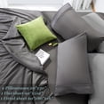 thumbnail image 4 of LBRO2M Bed Sheets Set, 1800 Series Hotel Luxury Double Brushed Soft Microfiber Sheets, Deep Pocket 4-Piece, Queen, Dark Grey, 4 of 8