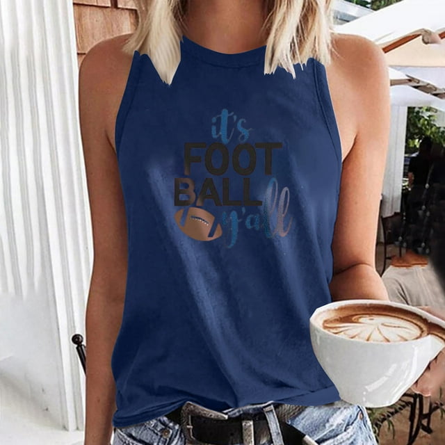 T-shirt Sans Manches à Col Rond Imprimé Mode pour Femmes