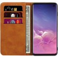thumbnail image 3 of for Samsung Galaxy S10 Wallet Case,Premium PU Leather Flip Folio Case with Card Slot,Kickstand Holder Magnetic Closure [TPU Shockproof Interior Protective Case] for Galaxy S10,Khaki+Brown, 3 of 15