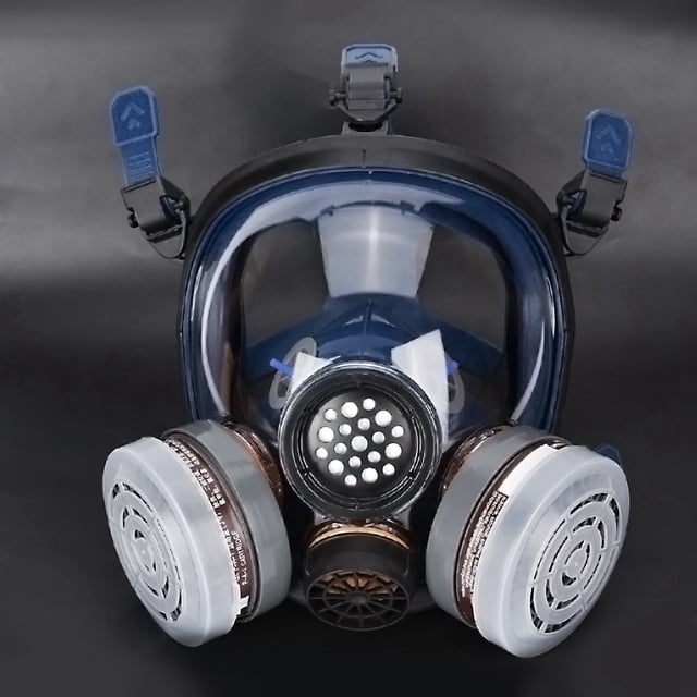 Respirador De Pieza Facial, Cubierta De Gas De Silicona Duradera Fácil De Limpiar De Pantalla Completa Aerodinámica Para Pulverización De Pintura
