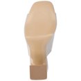 thumbnail image 6 of Journee Womens Ezzlynn Structured Heel Slip On Platform Dress Sandals, 6 of 10