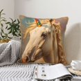 thumbnail image 4 of KLL Rainbow White Horse Decorative Throw Pillow Covers Velvet Soft for Couch Sofa Bedroom Living Room Outdoor (No pillow core)- 18"x18", 4 of 5