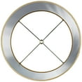 thumbnail image 4 of Springcrest Sydnee Gold with Silver Trim Medium Drum Lamp Shade 14" Top x 16" Bottom x 11" Slant (Spider) Replacement with Harp and Finial, 4 of 7