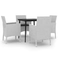 thumbnail image 6 of Bowery Hill Contemporary PE Rattan Medium Garden Dining Set White, 6 of 10