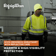 thumbnail image 3 of RefrigiWear HiVis Crewneck Sweatshirt with Reflective Tape - High Visibility Safety Pullover, Warm Workwear for Night Visibility, 3 of 7