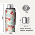 thumbnail image 7 of 20 Oz Pioneer Flower Coffee Tumbler Double Wall Insulated Stainless Steel Water Bottle | Metal Reusable Thermoses Flask with Cup Cap | Leak & Sweat Proof with Anti-Dust Lid, 7 of 7