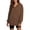 Coffee, variant on cocolona Womens Oversized Hoodies Drop Shoulder Long Sleeve Pullover Solid Color Sweatshirts Plus Size Casual Loose Fit Fall Tops