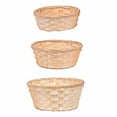 thumbnail image 1 of Miangastore 3pcs Bamboo Flower Baskets Gift Organizer Home Fruit Sundries Storage Baskets, 1 of 8
