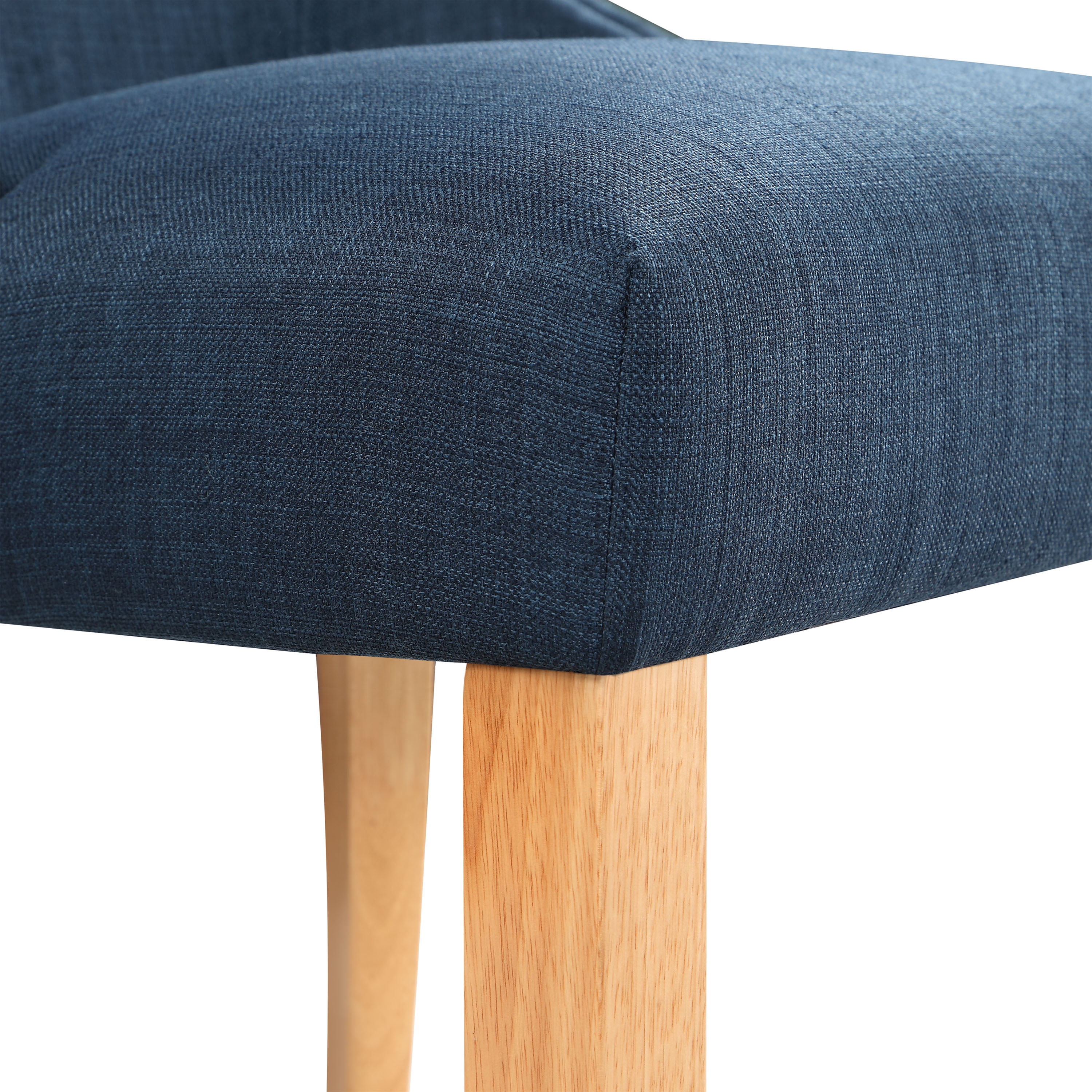 Furniture of America Taryn Upholstered Wood Dark Blue Side Chairs (Set of 2)