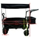 thumbnail image 4 of Carrito Tipo Vagón Plegable para Niños y Carga, con Toldo, Jaladera, Manubrio, Ruedas Todo Terreno y Freno – Negro, 4 of 6
