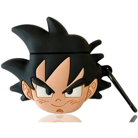 Compatible with Airpods 1/2 Case Cover, 3D Cute Cartoon Teemo, Airpods Stylish Chic Character Skin Keychain Kits,Stylish Girl Child Teen boy Airpods case (Goku)