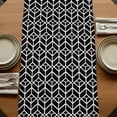 thumbnail image 5 of Table Runners 90 Inches Long Dress Scarves, Geometric Farmhouse Coffee/Dining/Kitchen Table Runner for Living Room, Modern Abstract Lines Texture Black 13x90 Inch, 5 of 9