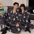 thumbnail image 4 of Sanrio Kuromi-Pijama de manga larga para hombre y mujer, traje holgado de dibujos animados para el hogar, primavera, verano y otoño, novedad, 4 of 4