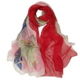 thumbnail image 2 of Visland Lady Scarf Floral Print Sunscreen See-through Ultra-thin Soft Fabric Neck Wrap Accessory, 2 of 7