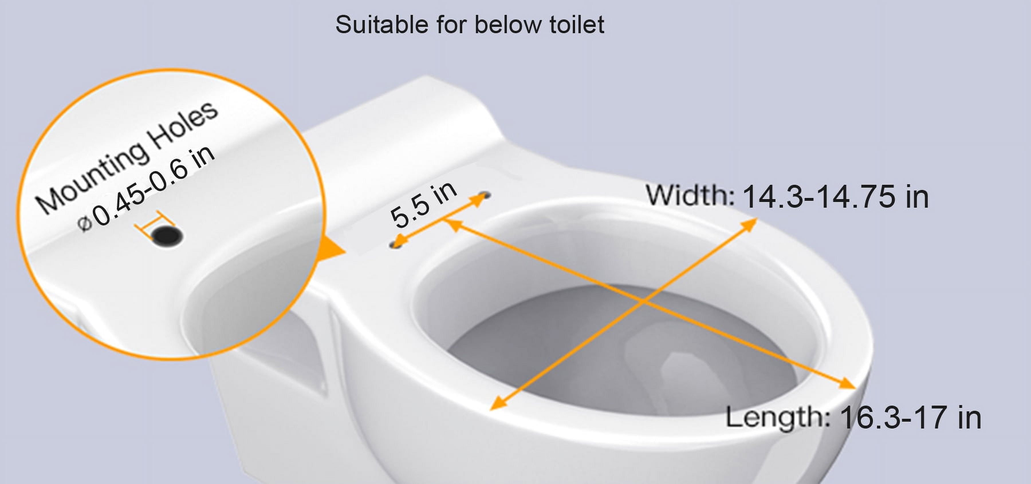 Mainstays Round Plastic Slow-Close Toilet Seat, White photo 8