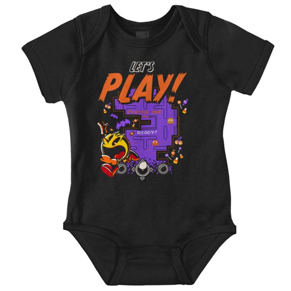 PACMAN Halloween Lets Play Ghosts Romper Boys or Girls Infant Baby Brisco Brands NB
