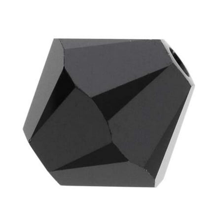 - Swarovski Crystal, #5328 Bicone Beads 4mm, 24 Pieces, Jet