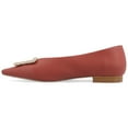 thumbnail image 3 of Journee Womens Elowen Slip On Slim Squared Off Pointed Toe Flats, 3 of 10