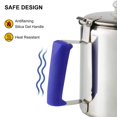 thumbnail image 4 of APOXCON Cafetera multiusos con perilla de vidrio de borosilicato resistente al calor y mango de sílice antillama Cafetera de acero inoxidable para usar en cualquier estufa de inducción Estufa de fogat, 4 of 5