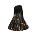 thumbnail image 3 of LilyLLL Womens Christmas Party Fancy Costume Long Sleeve Vintage Swing Dress, 3 of 4