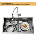 thumbnail image 6 of 33 Inch Undermount Kitchen Sink Double Bowl Workstation, 33x19 Undermount Workstation Double Bowl Kitchen Sink, 16 Gauge Stainless Steel Divide Kitchen Sink with Cutting Board, 6 of 8