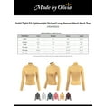 thumbnail image 2 of Made by Olivia Women's Tight Fit Lightweight Solid/Stripe Long Sleeves Turtle Neck Top, 2 of 4