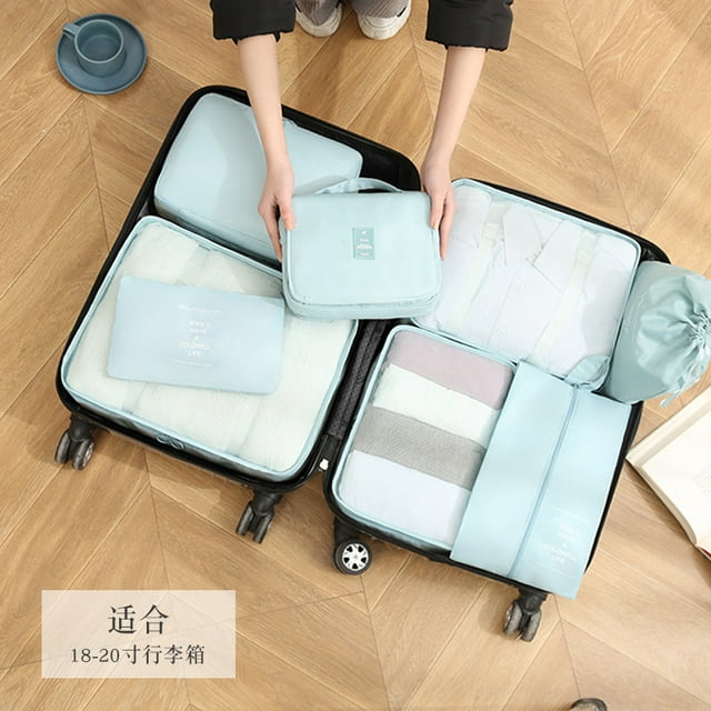 8 Pcs/Set Cubes de Rangement, Organisateurs de Bagages de Voyage