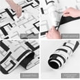 thumbnail image 5 of Shower Curtain for Bathroom,Black Grey White Modern Bathroom Shower Curtains,Textured Fabric Waterproof Shower Curtain Liner with 12 Hooks,Ma x 72 inch, 5 of 5