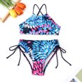 thumbnail image 2 of Summer Savings Clearance! Edvintorg 8-14Years Kids Swimsuits Girls 2024 Two Pieces Bathing Suit Girls Swimwear Fashion Cute Flowers Print Ruffles Sleeveless Bikini Set Teenage Swimsuits, 2 of 7
