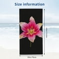 thumbnail image 2 of PHYHOO Lily Flower Printed Microfiber Sand Free Pool Towel Lightweight Oversized Quick Dry Absorbent Compact Travel Must Have for The Swimming Summer Essentials 30x60in, 2 of 8