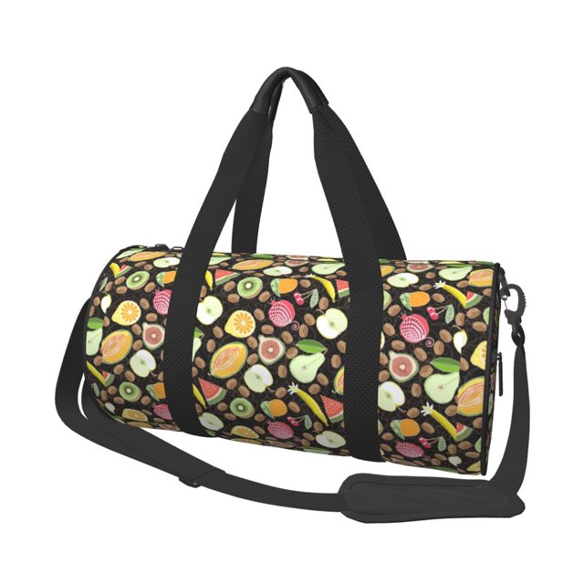 Balery Fruits Bolsa de Gimnasio para Mujeres y Hombres, Bolsa de Viaje Impermeable, Bolsa de Fin de Semana con Compartimento para Zapatos y Bolsillo Húmedo