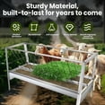 thumbnail image 3 of Galvanized Steel Hybrid Trough, Two-Level Feeding Rack, Low-Rust Ranch Equipment, Cattle, Goat, Horse, Farm​, 3 of 9