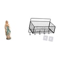thumbnail image 1 of Estatua,Estatua de la Virgen María Figura Colección Religiosa,Resina y figura de dama,Cesta de almacenamiento colgante,Cesta organizadora de pared colgante tipo armario, 1 of 8