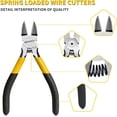 thumbnail image 3 of GFDYREE 5" Wire Cutters, 5 Pack, Precision Cutting Pliers, Ultra Sharp Wire Snips Wire Clippers, Spring Loaded Flush Cutter, Diagonal Cutting Pliers for Jewelry Making Crafting, Wire Cutters, 3 of 7