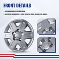 thumbnail image 4 of 16" Set of 4 Hubcaps Wheel Rims Cover for 2008-2016 Dodge Grand Caravan/2008-2010 Chrysler Town & Country Bolt-on Installation Lacquer, 4 of 10