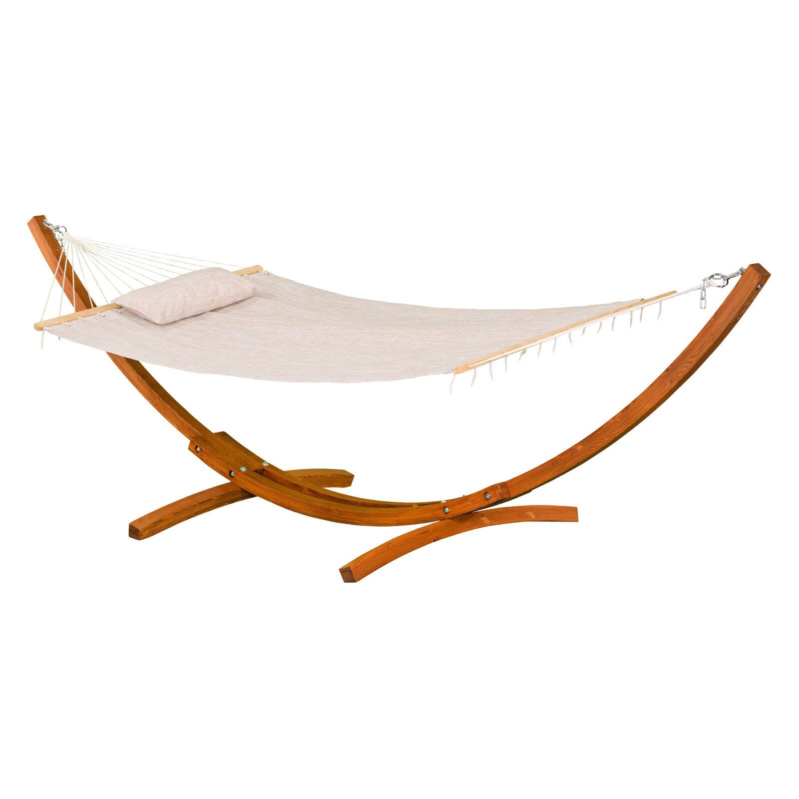 Leisure Season Hammock Stand with Hammock, Medium Brown