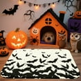 thumbnail image 4 of 3PCS Door Mat, Halloween Welcome Door Rug, Kitchen Flannel Mat, Home Decor for Front Door,Kitchen, Bathroom, Black And White , Great Halloween Thanksgiving Day Gift for Family and Friends., 4 of 9