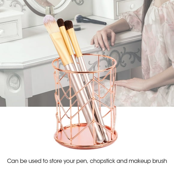 Organizador de escritorio de hierro, portalápices de escritorio de metal, portalápices, soporte para almacenamiento de maquillaje, probado y confiable Jadeshay A