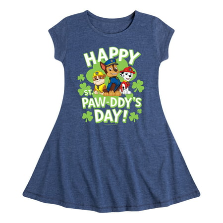 

Nickelodeon - Paw Patrol - St. Patrick s Day - Happy St. Paw-ddy s Day - Toddler And Youth Girls Fit And Flare Dress