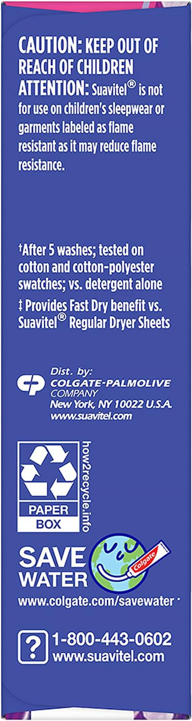Suavitel Complete Fabric Softener Dryer Sheets, Lavender, 18 Sheets, 15 Pack 270 Dry Sheets Total