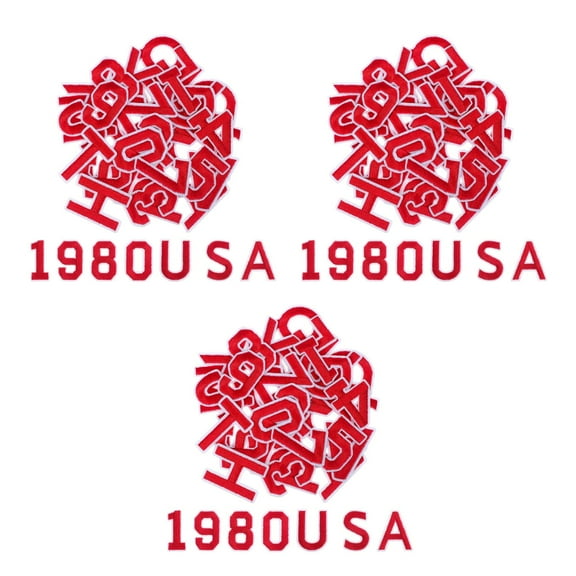 MLINS 312 pcs Red Alphabet Iron On Patches, Embroidered Letters For Clothing, Hats, Shoes, Backpacks, Handbags, Jeans, Jackets, And More