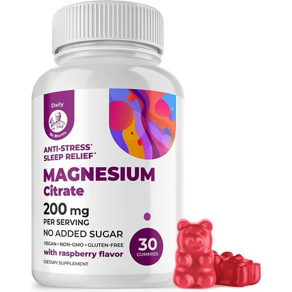 Dr. Moritz Sugar-Free Magnesium Gummies Calm Supplement, 30 ct